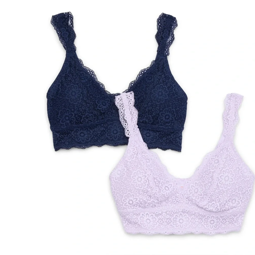 NWT girls sz small 2 pack bralettes bras 1646